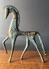 Vintage Mid Century Frederick Weinberg Style Bronze Etruscan Horse