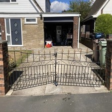 Wrought Iron Drive Gates 106” Total Width