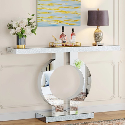 110cm mirrored console table - 110cm,