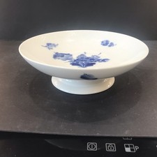 Royal Copenhagen Braided Blue Flower Pedestal Bowl Compote Bowl vgc 