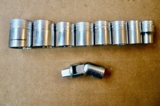 Selection of Britool  Metric Sockets + Universal Joint  1/2" Drive