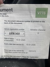 Private Registration Number Plate  CHERISHED REGISTRATION -ARN 14V