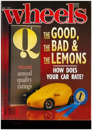 Wheels car magazine june 1991 - magazine,