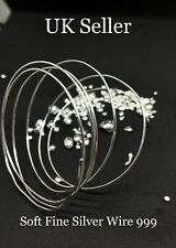 1 mm- Fine  Silver  999 Round Wire DIY, Jewelry,  - (Soft) per Metre
