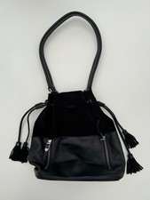Black Leather & Suede Massimo Dutti Bucket Bag