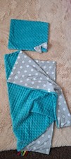 Thin minky baby blanket with