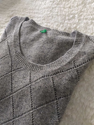 Benetton grey wool silk - benetton,