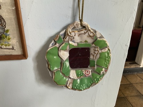 Mixed media mosaic hanging - media,