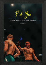 Nate Diaz UFC Poster Framed Wall Art Poster Canvas Print Picture