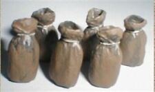 6 Coal/Flour/Potato or corn Sacks O scale Langley L31