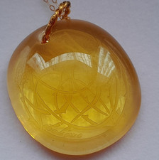 LALIQUE AMBER LARGE  PENDANT