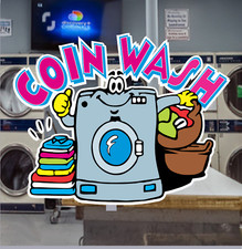 Launderette Coin Wash Window