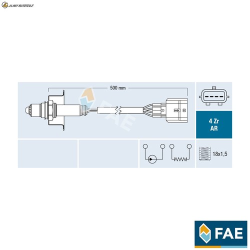 Lambda sensor 75646 for - lambda,