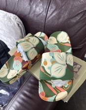Women’s ted baker floral slippers sliders sandals flats flip flops shoes  Uk 3