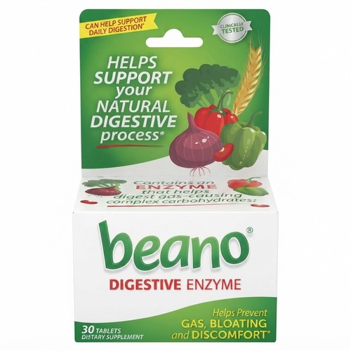 Beano digestive enzyme tablets - digestive,