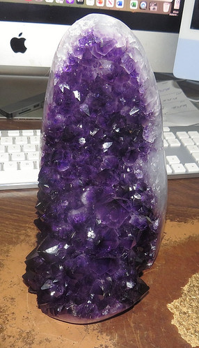 Huge amethyst crystal cluster - amethyst,