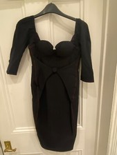 Agent Provocateur THORA black corset dress S padded bra laced back control slip