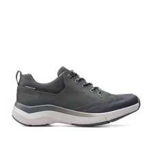 Clarks Mens Wave 2.0 Vibe Dark Grey Nubuck Walking,Trainers