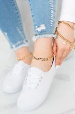 LADIES WOMENS PLIMSOLES LACE