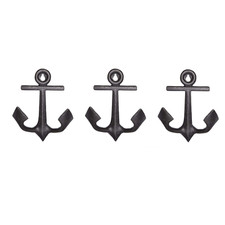 Set of 3 Anchor Coat Hooks –