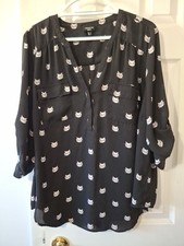 Torrid Harper Black Cat Print