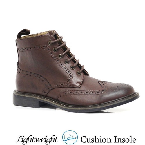 Mens leather boots smart - boots,