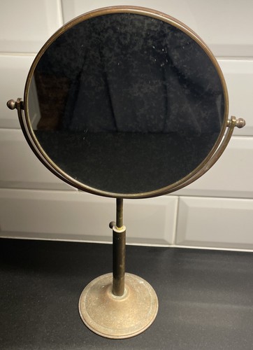 Vintage brass mirror - vintage, shaving