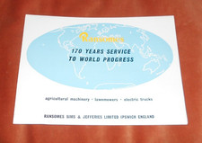 RANSOMES LAWNMOWERS & FARM MACHINERY etc. ORIGINAL FOLDING BROCHURE circa 1960