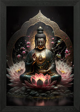 Buddha v7 Framed Wall Art