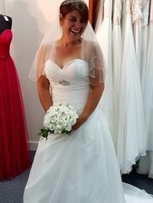 Berketex Wedding dress size 14 can be altered, box, veil, tiara and shoes