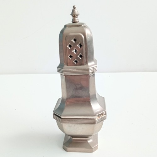 Vintage metal sugar shaker - sugar,