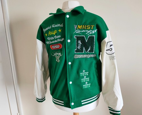 Classic green white varsity - classic,