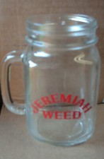 Jeremiah Weed sour mash jam jar glass with handle