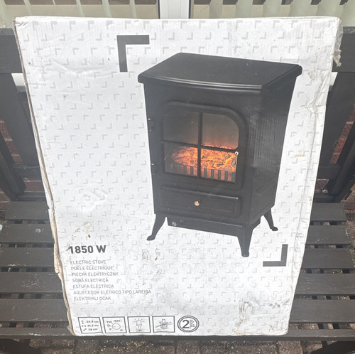1850w black electric stove - black,