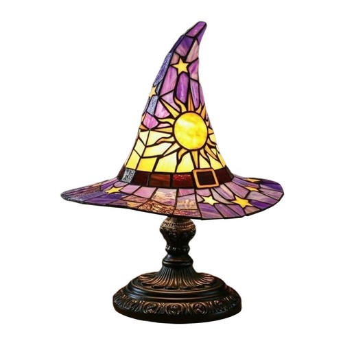 Stained glass witch hat - stained,