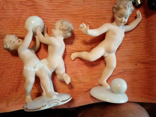 Dresden porcelain figurines - porcelain,