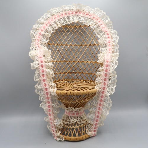 Peacock fan back rattan - fan,
