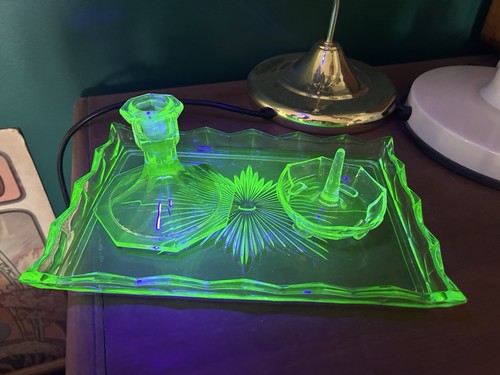 Uranium glass vintage - glass,