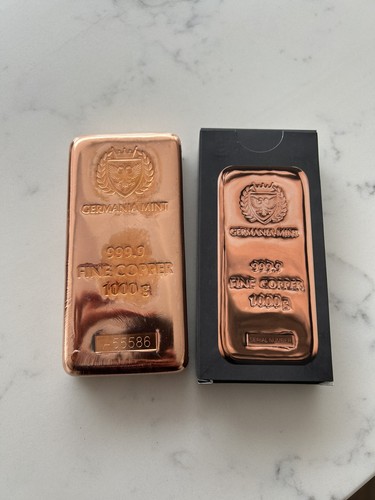 Germania mint 1kg copper bar - germania,