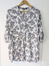 White Purple Bold Floral Print