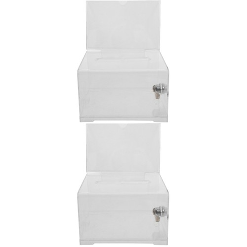 Transparent donation box with - transparent,