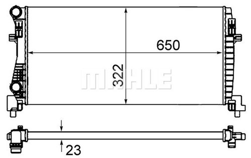 Mahle coolant radiator - coolant,