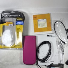 Texas Instruments TI-84 Plus Silver Edition Pink Graphing Calculator Tested