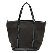 Auth vanessa bruno - OPVE01-V40435 Dark Gray Black Canvas Handbag