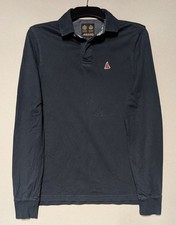 Musto Long Sleeve Polo Shirt Size Small Men Navy Blue Sailing Nautical Casual