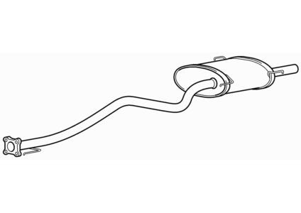 Rear exhaust silencer back - silencer,