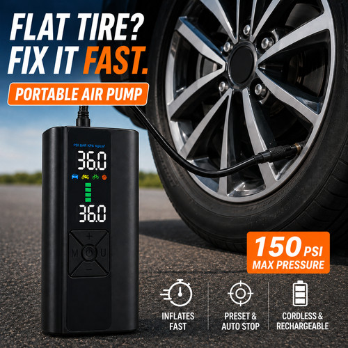 Portable air pump - air, tire
