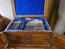 Antique Oak Cased Cutlery