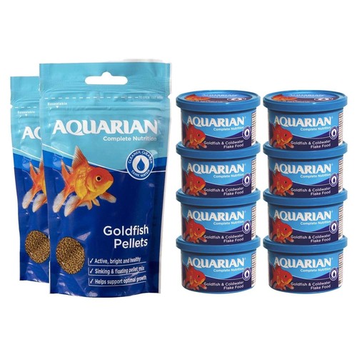 Aquarian goldfish food variety - aquarian,