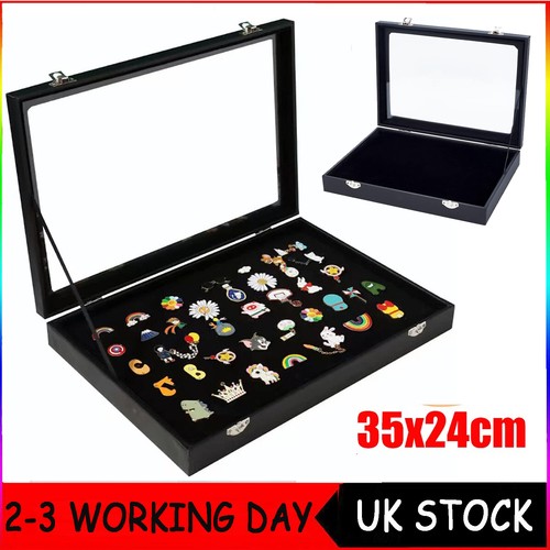 Black velvet pin - black, case